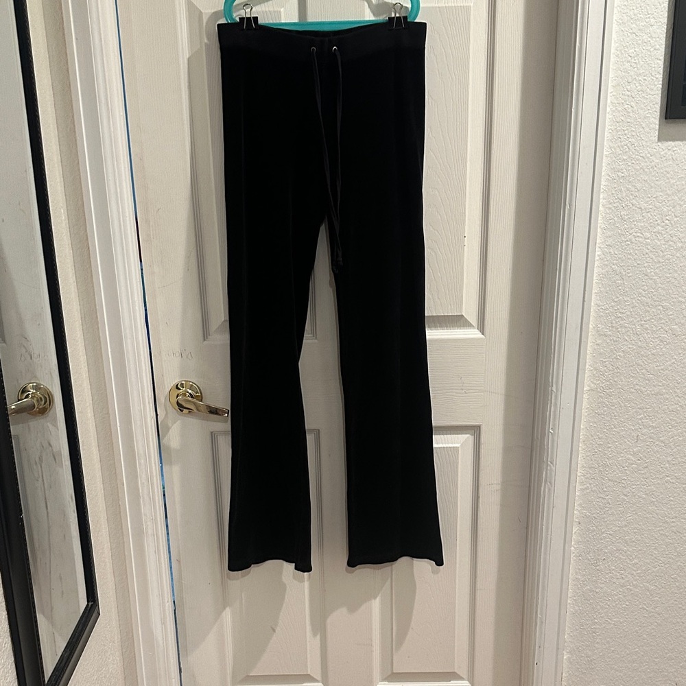 Juicy Couture Black Velour Flared pants